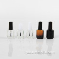 Empty custom round glass 15ml nail polish bottle